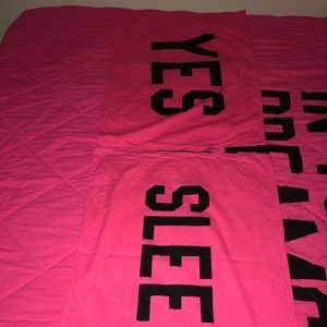 VS Pink pillowcases